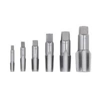 Jiawu Kit de Grifo de Tubería de 6 Piezas Herramienta de Tapping de Rosca de Acero de Carbono para Tubería de PVC, 1 Pulgada 3/4in 1/2in 3/8in para Cortar la Rosca de la