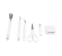 Jiawu Kit de Herramientas de Deshierba de Vinilo, 6 Piezas, Pala, Tijeras, Pinzas, Raspador, Juego de Herramientas de Escultura de Bellas Artes para Manualidades de Tallado, de Deshierba Portátiles y