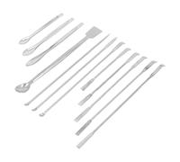 Jiawu Kit de Set de Cuchara de Acero Inoxidable de Laboratorio Versátil - 12 PCS Dual -Micro Scoops para Experimentos