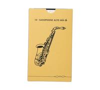 Jiawu Lengüeta de Saxofón Alto Fuerza 1.5, Paquete de 10 (Strength 3.0) | Caña de caña tradicional para saxo alto, punta fina, sensible, con funda protectora para estudiantes, músicos de jazz