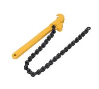 Jiawu Llave de Cadena de Acero de Aleación de Alta Resistencia, Ajustable de 12 Pulgadas, Llave de Tubo de Cadena de 460 Mm para Filtro de Aceite, Se Adapta a Tubos de hasta 120 Mm, Herramienta