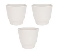 Jiawu Maceta con Barandilla, Adecuada para Varias Plantas, Maceta Colgante para Balcón y Jardín, Cubo Colgante para Valla (White)