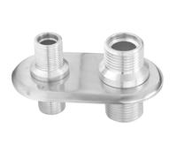 Jiawu Mamparo de Aire Acondicionado, Conector de Mamparo de Aire Acondicionado de 2 Puertos con Roscas de 17,2 Mm 7/8-14 y 11,5 Mm 5/8-14 de Calentador de de Cortafuegos para Vehículos Hot Rod GM