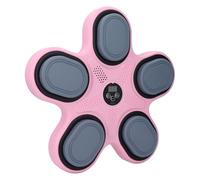 Jiawu Máquina de Boxeo de Música Inteligente para Adultos, Diseño de Objetivo de Pared Que Ahorra Espacio, Punzonadora Montada en la Pared para Fitness en el Hogar, Material PU+ABS (Pink)