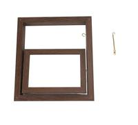 Jiawu Marco de Fotos Giratorio para/Gato, Colgante único en Forma de Corazón, Pantalla de Doble Cara para Decoración del Hogar, Madera Maciza Resistente, 9,13 X 8,27 X 1,18 Pulgadas