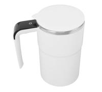 Jiawu Medición Inteligente de Temperatura Taza Autoagitadora Recargable por USB Regalo Ideal para el Trabajo Acero Inoxidable Blanco