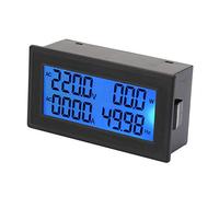 Jiawu Medidor de Amperios de CA Multifunción Voltímetro 0~20A Pantalla Digital 60~500V, Voltaje de CA Corriente Potencia Activa Frecuencia Factor de Potencia Energía Eléctrica Pantalla LCD Seis en