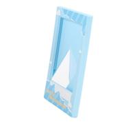 Jiawu Mesa de Decoración Elegante de 3 Pulgadas para una Ventana de Foto y Oficina, Soporte de Películas de ABS PP (Blue)