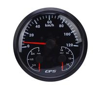 Jiawu Metal de 3 en 1 GPS -Atacómetro para Yates Marinos Yates de Visibilidad Clara (Dial Negro Bisel Negro cxa089b)