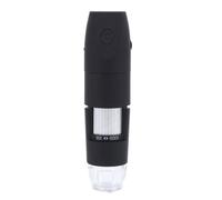 Jiawu Microscopio Digital 1080P 2MP Microscopio USB 50-1000X Enfoque Manual 0-40 Mm Portátil de Mano para Inspección de la Piel Reparación de Circuitos Evaluación de Joyas (Black)