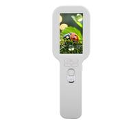 Jiawu Microscopio Digital Portátil con Aumento Ajustable de 5X-500X para Exploración de la Naturaleza, Evaluación de Joyas, para Adultos, Pantalla de 3,0 Pulgadas (White)