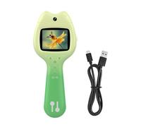Jiawu Microscopio para Niños, Microscopio Digital con Aumento de 1600X, Pantalla Digital de 2 Pulgadas, Microscopios de Bolsillo Portátiles, Juguetes Educativos, (Amarillo+Verde)