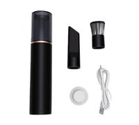 Jiawu Mini Aspiradora, Aspiradora Molinillo De Café Recargable, Potente Herramienta De Limpieza De Mano Inalámbrica para El Hogar, La Oficina, El Bar (Black)