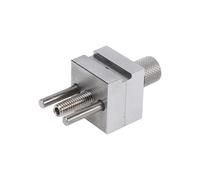 Jiawu Mini Tornillo de Banco, Construcción de Acero Inoxidable 304, sin Piezas de Plástico, Mini Tornillo de Banco de Precisión, Abrazadera de de Mesa con Perilla de Ajuste Rápido, Base de Silicona