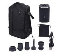 Jiawu Mochila de Viaje al Vacío con Bomba, Expandible Mochila de Compresión Sellada al Vacío con Puerto de Carga USB y Candado, Maleta de Mano, Mochila Impermeable para Laptop