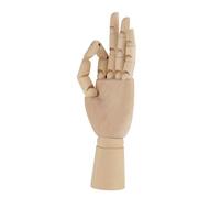 Jiawu Modelo de Mano, Modelo de Artista Realista con Dedos Articulados, maniquí de Madera con Muñeca Articulada con Precisión para Dibujar Referencias y Decoración del Hogar (Madera 3)