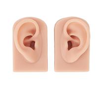 Jiawu Modelo de Oreja de Silicona, Modelo Flexible Suave Izquierdo y Derecho Práctica de Perforación de Oreja Falsa, Modelo de Oreja Humana, Molde de Oreja de Silicona Realista (#2)