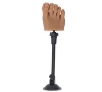 Jiawu Modelo de Pie de Entrenamiento de Arte de Uñas de Silicona con Soporte, maniquí de Manicura de Medio Pie para Exhibición de Práctica del Derecho, Falso Premium para Entrenamiento de Arte en