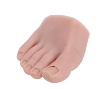 Jiawu Modelo de Pie para Entrenamiento Profesional de uñas: Color de Piel Oscura, Textura Realista de la Piel (Bien)