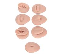 Jiawu Modelo de Práctica de Perforación Corporal, Silicona de Grado Alimenticio, Suave, Flexible como la Piel Humana, Modelo de Práctica de Perforación de Silicona, de de de Oreja con Ojo, Nariz,