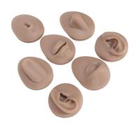 Jiawu Modelo de Práctica de Perforación de Cuerpo de Silicona Nariza de la Oreja Tandeo de la Boca del Ombligo para el Modelo de Práctica de Simulación Novato, Suave y Reutilizable para Joyas (Tono