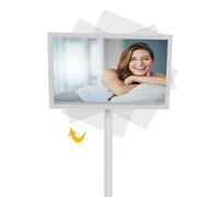 Jiawu Monitor Inteligente de 21,5 Pulgadas, 4+128 GB, Pantalla Táctil de TV Portátil TFT con Cámara Web y Soporte, Monitor Portátil con Ruedas, Android 12, Reproducción de 5H (EU)