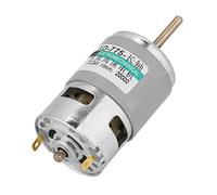Jiawu Motor de CC, 80 W de Alta Velocidad 10000 RPM 12 V 24 V, Motor de Eje de Extensión 775, Rodamiento de Bolas de Alambre de Cobre con Ventilador de Refrigeración para Automatización de Oficinas,