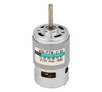 Jiawu Motor de CC, 80 W de Alta Velocidad 10000 RPM 12 V 24 V, Motor de Eje de Extensión 775, Rodamiento de Bolas de Alambre de Cobre con Ventilador de Refrigeración para Automatización de Oficinas,