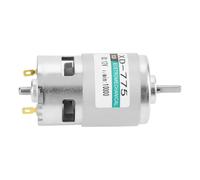Jiawu Motor de CC, Motor de CC con Cepillo de Rodamiento de Bolas Doble de bajo Ruido y Alta Velocidad de 12 V 24 V, Eléctrico XD-775 con Rotación CW CCW para Perforadora de Mesa, Máquina de Azúcar