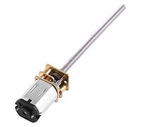 Jiawu Motor de Engranajes CC, Motorreductor de Reducción de Alto par de 6 V con Eje de Salida Largo M3x55 Mm, Caja de Engranajes Eléctrica de de Metal Completo para Robótica de Bricolaje, (SHV 400RPM)