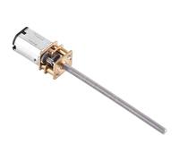 Jiawu Motor de Engranajes CC, Motorreductor de Reducción de Alto par de 6 V con Eje de Salida Largo M3x55 Mm, Caja de Engranajes Eléctrica de de Metal Completo para Robótica de Bricolaje, (SHV 30RPM)