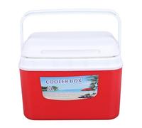 Jiawu Nevera Portátil de 5 litros, Nevera Portátil con Estuche Rígido Aislado para Picnic en Coche, Camping, Caja de Hielo con Asa para Viajes Al Aire Libre, Pesca en la Playa (Rojo)