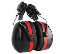 Jiawu Orejera con Fijación para Casco, Orejera Telescópica Ajustable con ángulo de Reducción de Ruido, para Casco con Hebilla Giratoria para Reducción de Ruido en el Sitio de Construcción