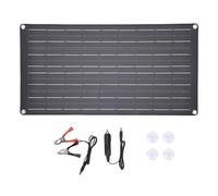 Jiawu Panel Solar, Kit de Cargador de Panel Solar de 25W, Banco de Energía Impermeabilización con Taza de Succión, Salida de CC para la Estación de Energía del Generador Portátil