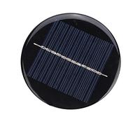 Jiawu Panel Solar Policristalino de 4 Piezas de 6 V, 3.150 in, Panel Solar Pequeño Redondo de 0,5 W con Cable, Epoxi Eficiente, Estable y Portátil para Carga de Proyectos de Bricolaje