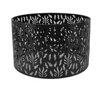 Jiawu Pantalla de Lámpara Hueca de Metal, 5,9 Pulgadas de Altura, Arte del Hierro, 9,8 Pulgadas de Diámetro, E27 E14, Doble Uso, Fácil Instalación, Pantalla Decorativa Hueca Tallada para Dormitorio,