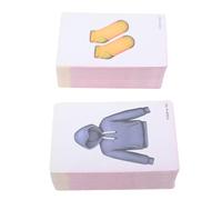 Jiawu Piles Tarjeta de Ropa, Entrenamiento de Pensamiento Lógico, Mejora de Las Habilidades de Memoria, Juego de Cartas Piles para Niños, Juego de Tarjetas de Memoria con 200 Tarjetas, Manual de