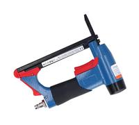 Jiawu Pistola Grapadora Neumática Calibre 21, Grapadora Neumática de 1/4 a 5/8 Pulgadas con Capacidad de 140 Grapas, Boquilla Extendida de 2 Pulgadas y Antideslizante para Carpintería, Tapicería,