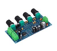 Jiawu Placa de Control de Tonos de Preamplificador de Potencia única Amplificador NE5532 Placa Frontal de Grado de Fiebre Control de Volumen Agudos Medios Bajos DC 12-24 V AC 8-19 V Módulo de Audio de