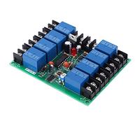 Jiawu Placa de Secuencia de Tiempo de Alimentación de 8 Canales Módulo de Controlador Secuencial Ajustable 0.2-4S, Salida de relé de Contacto Seco Pasivo para Distribución de Energía de Equipos de