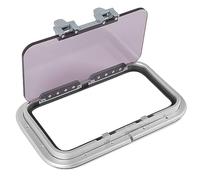 Jiawu Portillo de Apertura Rectangular para Yate, Ventana de Reemplazo de Ventilación de Aluminio de 429x171 Mm, Orificio de Puerto de Apertura Interna Impermeable de 0 a 180 Grados