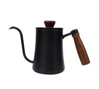 Jiawu Premium 304 en Acero Inoxidable Vertido en el café con un Pico de Cuello Cisne, Ideal para Casería en Casa, Negro