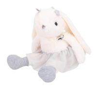 Jiawu Princesa Conejita de Peluche, Elegante Muñeca de Conejo para Niñas Pequeñas, Peluche Hecho a Mano con Orejas Largas para Jugar a, Diseño Inspirado en Princesas para Niños (Gray)