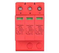 Jiawu Protector contra Sobretensiones de CC, Dispositivo de Protección contra Sobretensiones de CC 3P 1000 V, Dispositivo Pararrayos 20KA 40 KA con Indicador de Advertencia Visual para Protección