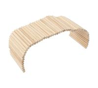 Jiawu Puente de Escondite para Mascotas, Material de Abedul Natural No Tóxico, Puente de Escalada para Mascotas Flexible, Túnel de Madera para Hámsteres con Diseño de Túnel de Escondite