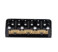 Jiawu Puente de Guitarra Eléctrica, Reemplazo de Puente de Metal Corto de 3 Monturas, Espaciado entre Cuerdas de 54 Mm, Monturas de Compensación de Latón con 4 Tornillos y Llave Hexagonal para (BLACK)