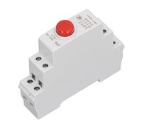 Jiawu Pulsador de Carril Din, Interruptor de Pulsador AC230V 2NO 2NC, Ahorro de Espacio Compacto con Protección IP20 para Contactor de Arranque Magnético Control de Línea Eléctrica en Caja de (rojo)