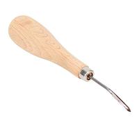 Jiawu Punzón de Cuero, 3 Mm, 4 Mm, 5, 6, Herramienta de Perforación de Cono de Acero, Punzón de Rombo, de Punta de Diamante con de Haya para Elaboración de Cuero (cabeza doblada)
