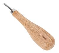 Jiawu Punzón de Cuero, 3 Mm, 4 Mm, 5, 6, Herramienta de Perforación de Cono de Acero, Punzón de Rombo, de Punta de Diamante con de Haya para Elaboración de Cuero (5-6)