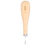Jiawu Punzón de Rombo, Herramienta de Punzonado de Cono de Acero para Cuero, de Haya, Punzón con Punta de Diamante para Costura Artesanal de Cuero, 3 Mm/4 Mm/5-6 Mm/opciones de Punta Doblada, (zm)